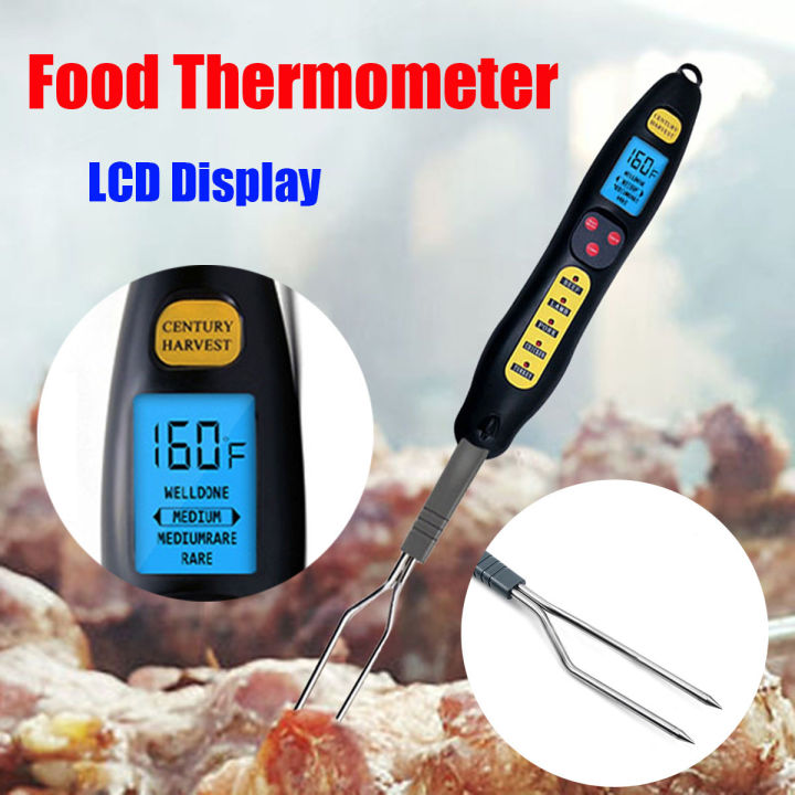 BBQ Fork Thermometer Digital Cooking Fork Instant Read Fork Kitchen Grilling