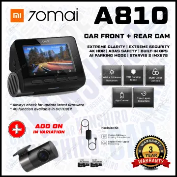 4K HDR Dash Cam for Car Front and Rear Built-in GPS A810