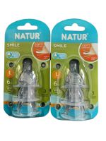 Natur Smile จุกนมซิลิโคน เนเจอร์สไมล์ ไซส์ L 3ชิ้น/แพ็ค (2แพ็ค)