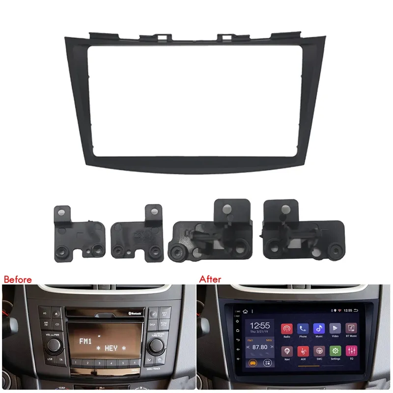 2 Din Car Radio Fascia for SUZUKI Swift Ertiga DVD Stereo Frame Plate  Adapter Mounting Dash Installation Bezel Trim Kit 