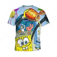 New Summer SpongeBob SquarePants Fashion T-Shirts 3D Printing T-Shirts Daily Casual T-Shirts