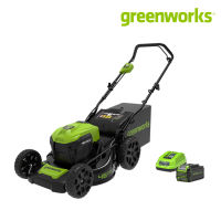 Greenworks เครื่องตัดหญ้าแบบเข็นไร้สาย 3in1 40V 18 นิ้ว พร้อมแบตฯ 4.0 แอมป์ และที่ชาร์จ 18-Inch 40V Brushless Cordless Lawn Mower with 4.0Ah Battery and Charger