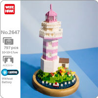 Wise Hawk 2647 Pink Lighthouse in Dome Nano Building Block Set 797 Pieces
