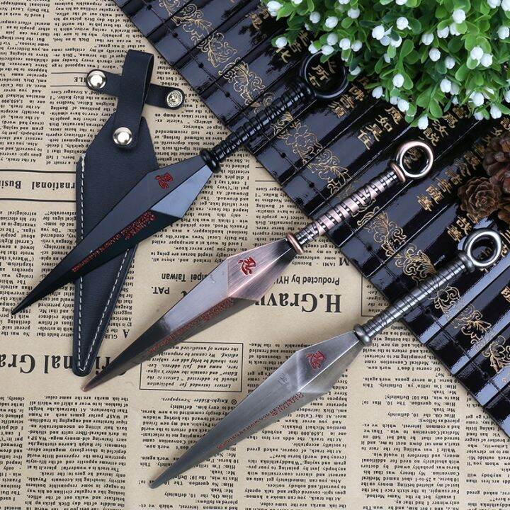 Anime Naruto Shuriken 22CM Steel Kunai Hatake Kakashi Sarutobi Hiruzen ...