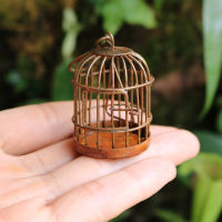 Miniature Rusty Birdcage Fairy Garden สัตว์อุปกรณ์แขวนกรงนกโลหะหัตถกรรม Miniature Garden อุปกรณ์ตกแต่ง-ogfhdsd