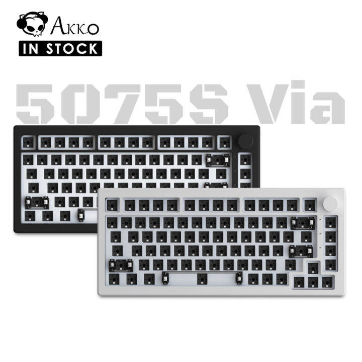! Akko 5075S VIA Barebone Kit for Custom Keyboard, Backlit Hotswap
