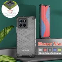 Honor X6a เคสสำหรับ Honor เกราะโปร่งใส X6a X 6A X 6 HonorX6 HonorX6a 4G 5G รังผึ้งแข็งเคสโทรศัพท์กันชน TPU ใสป้องกันการตกกันกระแทกฝาหลัง