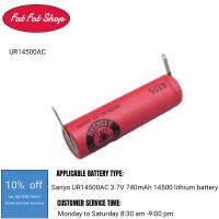 1ชิ้น UR14500AC ซันโย3.7V 740MAh 14500แบตเตอรี่ลิเธียมหัวแบนและสายรัด