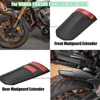 Allotmark ด้านข้างด้านหน้ารถจักรยานยนต์บังโคลนยางรถ Mudguard ส่วนต่อส่วนขยาย Hugger Splash Guard สำหรับ2019 2020 2021 2022 2023 Honda CB650R CBR650R อุปกรณ์เสริม