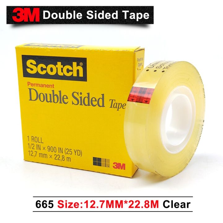 3m665-double-faced-tape-scotch-transparent-665-double-faced-adhesive-width-12-7mm-length-22-8meters