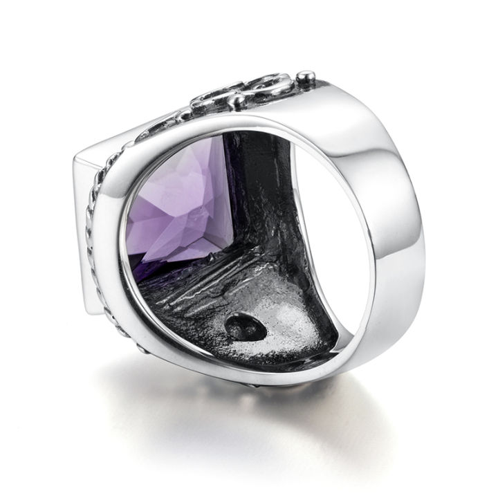 real-925-sterling-silver-heavy-signet-rings-mens-massive-amethyst-12-16mm-stone-party-male-vintage-jewelry-gift-for-husband-top