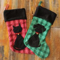 Christmas Socks Festival Ornaments Candy Storage Sock for Kids Christmas Plaid Sock Charms Holiday Party Ornament Socks Tights