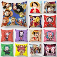 ปลอกหมอนอะนิเมะเรื่องวันพีชลาย Luffy Roronoa,ปลอกหมอนขนาด45*45ซม. โซฟาห้องปลอกหมอนพิมพ์ลาย Zoro Nami โซฟาห้องนอนประดับรถปลอกหมอน Lucong