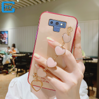 สำหรับ Samsung Galaxy Note20 Ultra / Note20 / Note10 Lite / Note10 + / Note10 / Note9 / Note8 Love Heart สร้อยข้อมือสุภาพสตรีปลอกหรูหรา6D Glossy กันกระแทกสายรัดข้อมือฝาครอบ