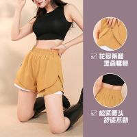 HOT14★Women Gym Running Skirt High waist Safety Knickers Yoga Shorts Mesh Double Layer Patchwork Fitness Shorts Sports Short Skirt