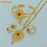 Anniyo Habesha Wedding set Ethiopian Jewelry Gold Color Eritrea Bridal Jewellery Ethnic Style Sudan Engagement Dowry 002601B