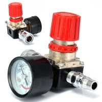 1/4 Air Compressor Pressure Regulator Switch Valve Gauge 180PSI 12 Bar for Air Compressor Pressure Control Pneumatic Tools