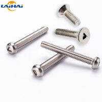 10pcs M2 M3 M4 A2-70 304 สแตนเลสสตีลสามเหลี่ยมซ็อกเก็ตสามเหลี่ยม Slotted รอบ PAN FLAT Countersunk หัวสกรู Bolt-WJJEE SHOP