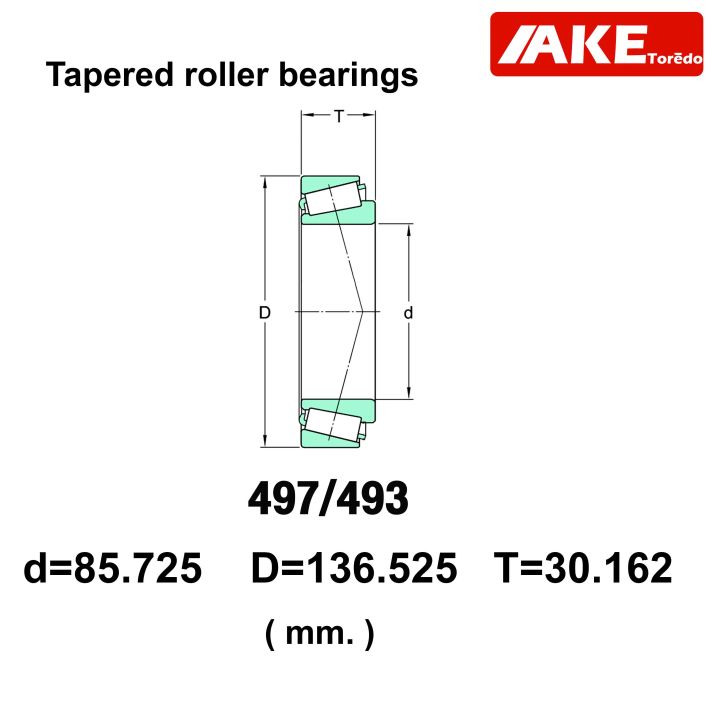 497-493-ตลับลูกปืนเม็ดเรียว-497-493-tapered-roller-bearings-ตลับลูกปืนเตเปอร์-497-493-จัดจำหน่ายโดย-ake-tor-do