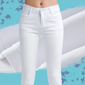 white tight trousers