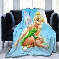 [Korean Style Blanket] Tinker Bell Princess Microfiber Flannel Blankets for Kids Adults All Season