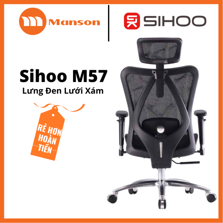 [The Manson] Ghế Văn Phòng Công thá¡ Học Sihoo M18 M57 M93 V1 Chính Hãng Bảo Hành 3 Năm
