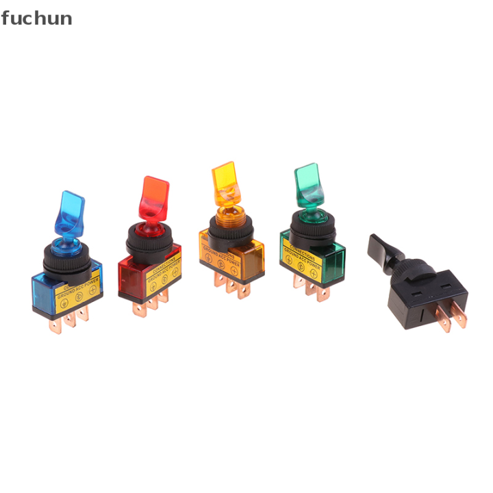 fuchun-สวิตช์ปิดเปิด-led-12v-10a-3ขา3ขาขา-asw-14d-ที่จับสั้นพร้อมไฟ-led-กันน้ำ