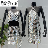 RYRYSTYLE ชุดสตรีสไตล์เกาหลี,เดรสสายเดี่ยวอุตสาหกรรมหนักชุดเดรสห้อยคอสะโพกสั้นครึ่งที่พันร่างกาย