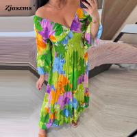 【HOT】☎◈ﺴ 2023 Beach Fashion Half Sleeved Women’s Deep V Neck Fold Printed