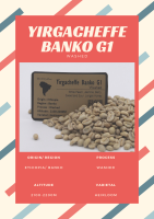 พร้อมส่ง เมล็ดกาแฟ Yirgacheffe Banko G1 Washed Process/เมล็ดกาแฟนอก/ สารกาแฟเอธิโอเปีย