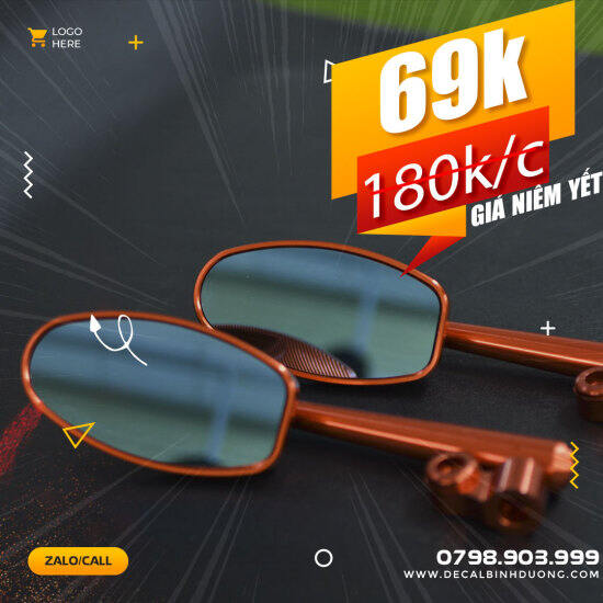 Gương xe tay ga gương kiểng cao cấp kiếng xe máy - ảnh sản phẩm 1