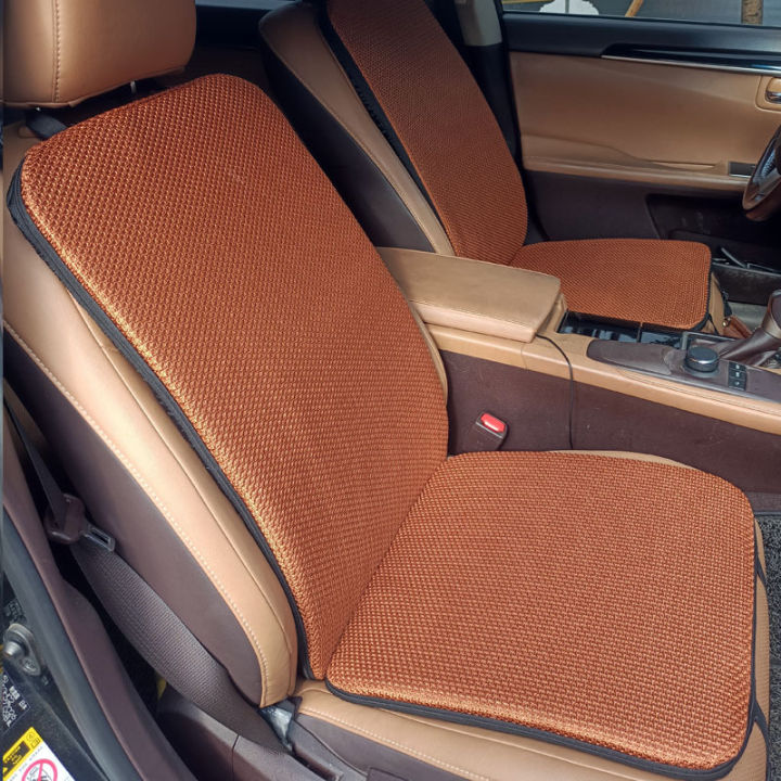 เบาะรองนั่งในรถยนต์เบาะเเท่ผ้า-ice-silk-แบบ3d-ระบายอากาศได้ดีทุกฤดูกาลเบาะรองนั่งในรถยนต์
