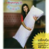 แพ็คคุ้ม Standard Body Pillow  มาพร้อมปลอกหมอนคอตตอนแท้ 400 เส้นด้าย