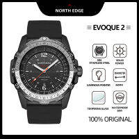 NORTH EDGE EVOQUE2นาฬิกาสำหรับผู้ชายกล่องโลหะพลังงานแสงอาทิตย์แบบดั้งเดิมการสำรวจกลางแจ้งปีนเขาตั้งแคมป์กันน้ำ50เมตร