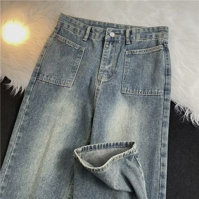 Jeans Mens High Street Fashion Loose Straight Pants Mens Growth Pants Wide Leg Pants Mens Mens Pants Slacks