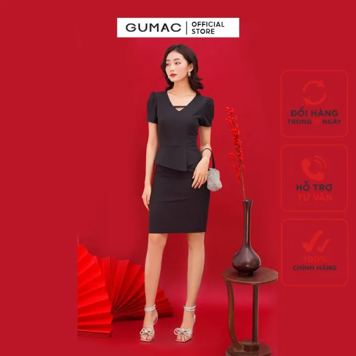 Đầm nữ body công sở GUMAC thiết kế cổ V phối bèo DC01040 – Gumac , SKU-1669345230_VNAMZ-7386957149 – lazada.vn 🛒Top1Shop🛒 🇻🇳Top1Vietnam🇻🇳 🛍🛒 🇻🇳🇻🇳🇻🇳🛍🛒