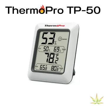 Thermopro Tp50 Digital Hygrometer Indoor Thermometer Room Thermometer And  Humidity Gauge With Temperature Humidity Monitor In White : Target