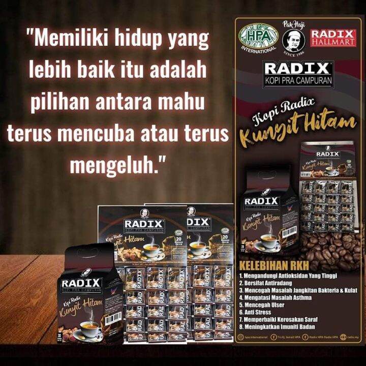 KOPI RADIX KUNYIT HITAM HPA ORIGINAL AN | Lazada