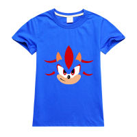 Sonic The Hedgehog ครึ่งแขน Bottoming เสื้อเด็กผ้าฝ้าย Tshirt Tshirt Bottoming เสื้อฤดูร้อนเด็กผ้าฝ้าย100%