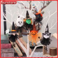 Burstore【สินค้า】ผีฮาโลวีนร้อนแบบแขวนเพื่อใช้ในงานปาร์ตี้อุปกรณ์ประกอบฉากในร่มกลางแจ้งแม่มดจี้ผีขนาดเล็กอุปกรณ์ตกแต่งแมวสีดำ0823