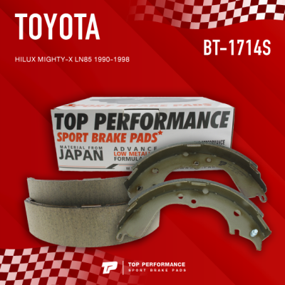 ผ้าเบรค หลัง เบอร์ BT1714S TOYOTA HILUX MIGHTY X LN85 90-98 / TOP PERFORMANCE / JAPAN / โตโยต้า ไมตี้เอ็กซ์ / 04495-26180 / BS1714