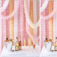 【hot】☁ 3.6M Multicolor Four Paper Garland Pull Flag Garlands Baby Shower Wedding Decoration Supplies