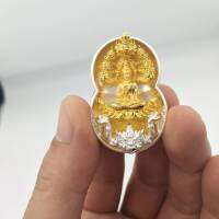 พระนาคปรค เทวานาคราช sizeพิมพ์เล็กความสูง 3 CM.  เนื้อชุบ 2k จิวเวอร์รี่  วัดวังแดง จ.พิจิตร หลวงปู่กี๋