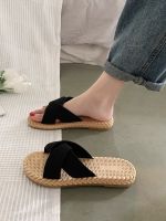 MUJI Flat Sandals and Slippers Womens Summer Outer Wear Trendy High-end New Hot Style Fashion Beach Shoes Seaside MUJI Slippers