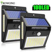 100/208 LED Solar Light Outdoor Waterproof Solar Motion Sensor Lights Security Wall Lighting For Garden Yard With Three Modes