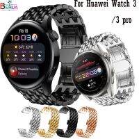 [HOT JUXLLKBKOW 514] BEHUA สแตนเลสสายนาฬิกาข้อมือสายรัดสำหรับหัวเว่ยนาฬิกา3/3 Pro/gt 2 Pro โลหะ Wriststrap สำหรับหัวเว่ยนาฬิกา GT 2 46เมตรสร้อยข้อมือ