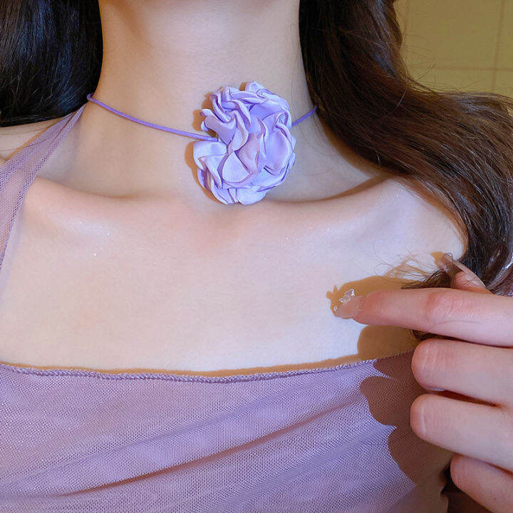 neck-jewelry-girls-party-adjustable-choker-necklace-rose