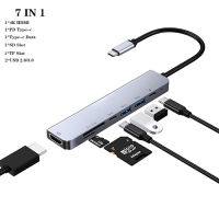 tebe USB Type-C Hub To 4K HDMI RJ45 USB SDTD Card Reader PD Fast Charge 8-in-1 Multifunction Adapter For MacBook Pro