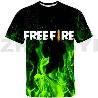 ฟรี Fire Garena เสื้อยืด Hip Hop กีฬาเด็กผู้หญิงขนาดใหญ่ T เสื้อสบายๆโพลีเอสเตอร์ผู้ชายเสื้อผ้าฟรี Fire Tees หญิง streetwear