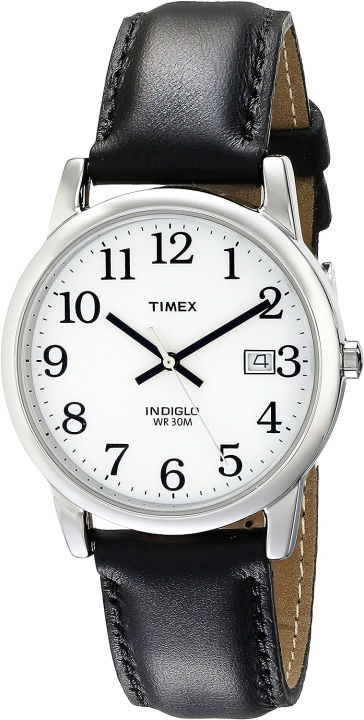 timex-mens-easy-reader-date-leather-strap-watch-black-silver-tone-white